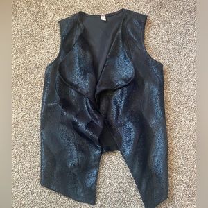 Faux Hide Open Front Vest